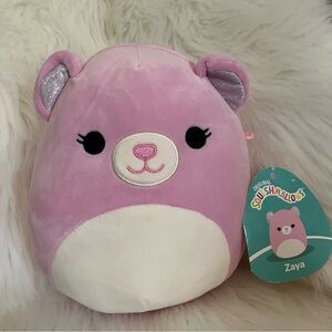 Squishmallows Zaya Lavender Purple Bear Plush Stuffed Animal 7” NEW